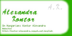 alexandra kontor business card